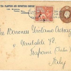 12993 - GB  -  POSTAL HISTORY - Private Print STATIONERY COVER 1926  Tea FOOD