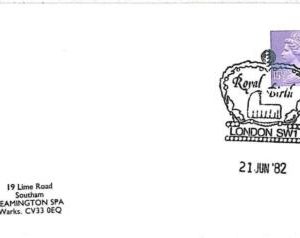 25605 - GB - POSTAL HISTORY: Special postmark on COVER: ROYALTY Royal Birth 198