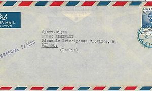 65187 - ETHIOPIA - POSTAL HISTORY -   COVER to ITALY 1955 - ASMARA blue postmark