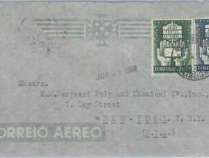 75406  - PORTUGAL - Postal History - AIRMAIL COVER to USA  1950