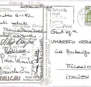 ai3880 - Germany - POSTAL HISTORY -  AUTOGRAPHS on Postcard - SKIING - 1982