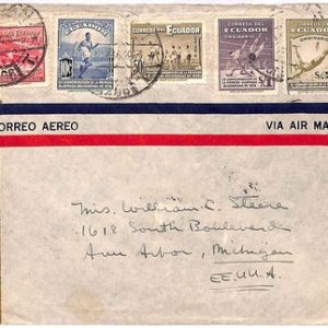 ai3901 - Ecuador - POSTAL HISTORY - CENSORED Cover SPORT Boxing BASKETBALL 1943