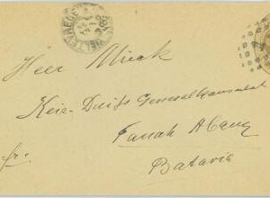 93513  - DUTCH INDIES  - POSTAL HISTORY: STATIONERY COVER  # 8 to GERMANY 1898