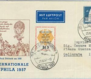 82031 - GERMANY - Postal History - Private POSTAL STATIONERY CARD Balloon  1957