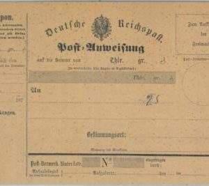 89296 - GERMANY  - Postal History - STATIONERY Formular CARD Money  Order