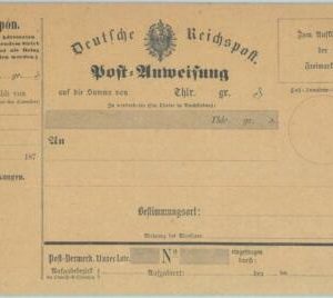89297 - GERMANY  - Postal History - STATIONERY Formular CARD Money  Order