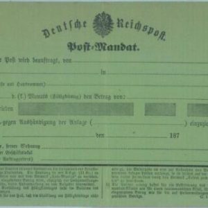 89300 - GERMANY - Postal History -  STATIONERY FORMULAR Card  POST MANDATE