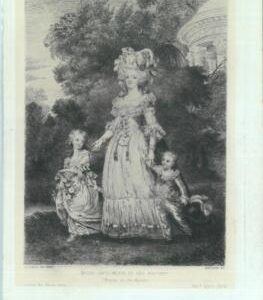 84965 - FRANCE - VINTAGE Engraving: Adolf Ulrik Wertmüller MARIE ANTOINETTE 1870
