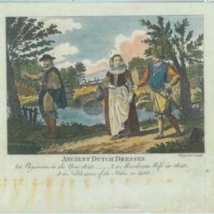 84958  - NETHERLANDS - VINTAGE  Engraving 1750s by CHARLES GRIGNON hand coloured