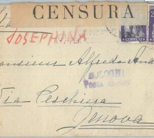 75418  - PORTUGAL - Postal History - CENSORED COVER  to ITALY  1915