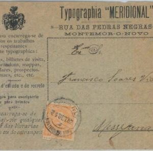75412  - PORTUGAL - Postal History - ADVERTISING COVER  1902 -  Printing