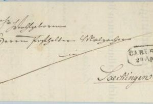 82000 - GERMANY Baden - POSTAL HISTORY - Prephilatelic cover from CARLSRUHE 1845