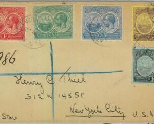 BK0408 -  BERMUDA  - POSTAL HISTORY - Registered COVER to the USA  1923