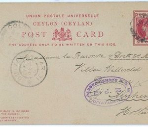 P0285 - CEYLON - Postal History - WRAPPER to HOLLAND from  BOER WAR POW camp