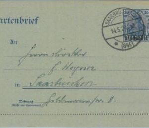 89327 - GERMANY  SAAR  - Postal History -  STATIONERY LETTER CARD # K4 Type III