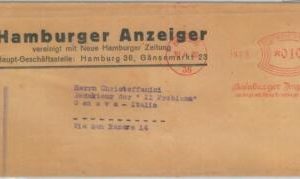 79262 - GERMANY - Postal History - MECHANICAL red POSTMARK on COVER  1932
