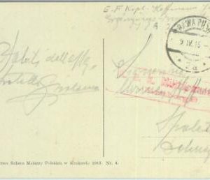 83932 - POLAND - POSTAL HISTORY - Military Mail CENSORED POSTCARD to ITALY  1916