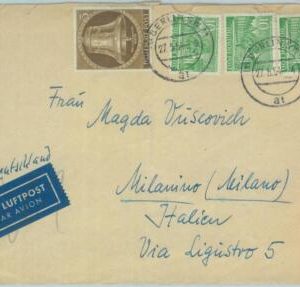 83548 - GERMANY Berlin - POSTAL HISTORY -  COVER to ITALY  1954