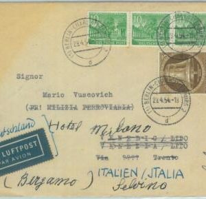 83547 - GERMANY Berlin - POSTAL HISTORY -  COVER to ITALY  1954