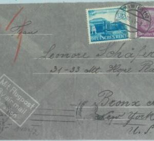 89371 - GERMANY - POSTAL HISTORY - German stamp CENSORED COVER from AUSTRIA 1941