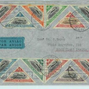 BK1592 - MOZAMBIQUE - Postal HISTORY - AIRMAIL COVER to ITALY  1935 - Very Nice!