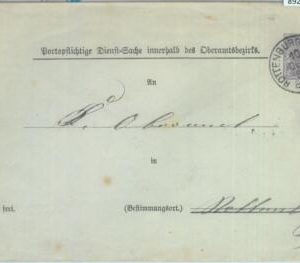 89236 - GERMANY Württemberg - Postal History - POSTAL STATIONERY COVER:  #DU10