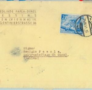 89370 - GERMANY - POSTAL HISTORY - Single stamp on COVER from AUSTRIA 1941