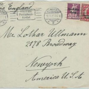 66728 - GERMANY : BAYERN overprinted Reich - Postal History -   COVER 1921