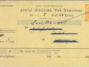 89234 - GERMANY Württemberg - Postal History - POSTAL STATIONERY COVER # 15I