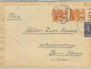 66778 - GERMANY: ALLIED OCCUPATION - Postal History - COVER to SWITZERLAND 1947