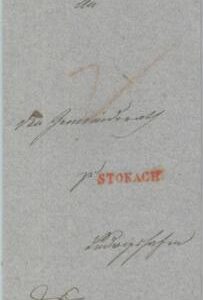 81994 - GERMANY Baden - POSTAL HISTORY - Prephilatelic cover from STOKACH  1840