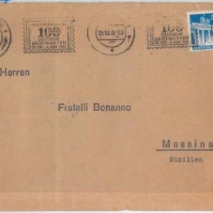 65697 - GERMANY - POSTAL HISTORY: MECHANICAL POSTMARK on COVER 1949 Stamp centen