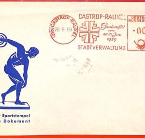 aa2424 - GERMANY - Postal History - MECHANICAL POSTMARK specimen ATHLETICS 1959