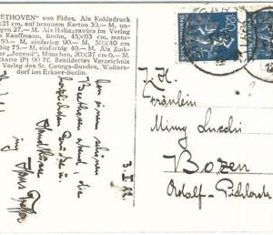 69942 - GERMANY - POSTAL HISTORY - Michel # 168  on POSTCARD Italy 1922 MUSIC
