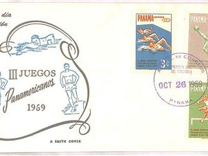 ai4028 - Panama - POSTAL HISTORY - FDC - FOOTBALL  Athletics SWIMMING - 1959