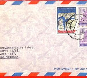 aa3975 - Portuguese India - POSTAL HISTORY -  AIRMAIL Cover to GERMANY 1957