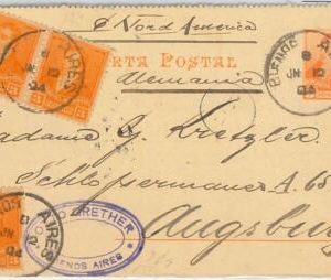 65362 - ARGENTINA - Postal History - STATIONERY LETTER CARD to GERMANY 1904