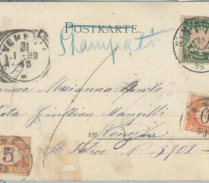 75235 - GERMANY Bayern - POSTAL HISTORY - POSTCARD to ITALY - TAXED on ARRIVAL