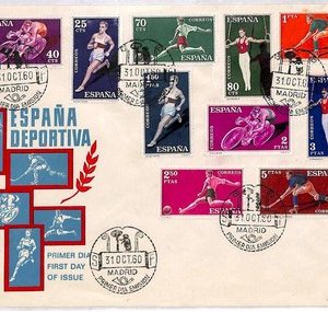 ai4034 - Spain - POSTAL HISTORY - FDC 1960 - Sport HOCKEY Football CYCLING