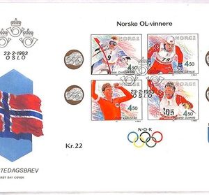 ai4033 - Norway - POSTAL HISTORY - FDC - WINTER OLYMPICS Skiing - 1993