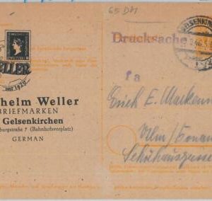 75228 - GERMANY British Zone  - POSTAL HISTORY - Private STATIONERY CARD 1946