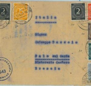 85203 - GERMANY British Zone  - POSTAL HISTORY - COVER  with BRITISH CENSOR 1947