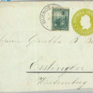 93810 - ARGENTINA - POSTAL HISTORY - Stationery cover + stamp to GERMANY  1902