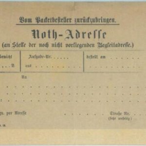 89294 - GERMANY - Postal History -  STATIONERY FORMULAR Parcel Post Card 1870's