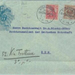 85200 - GERMANY - POSTAL HISTORY: Advertising COVER from STRASBOURG France 1901