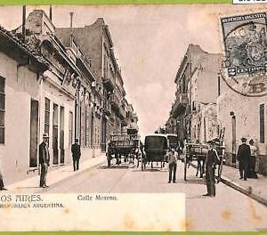 af0422   -  ARGENTINA -  Vintage Postcard - Buenos Aires - Calle Moreno