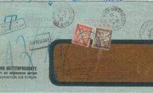 84087 - GERMANY - Postal History -   COVER to FRANCE taxed and returned!  1932