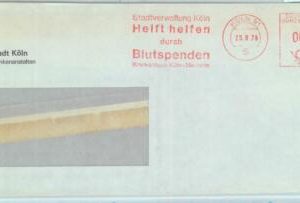 84094 - GERMANY - Postal History - Red MECHANICAL POSTMARK: Medicine BLOOD 1979