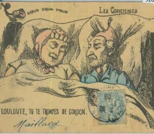 92066 - FRANCE -  Vintage POSTCARD -  HUMOR  COMIC 1908