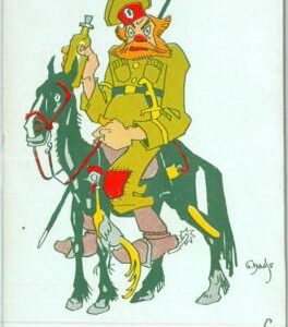 92069 -  Vintage POSTCARD -  HUMOR -  Military WWI  SATIRE humour HADFE